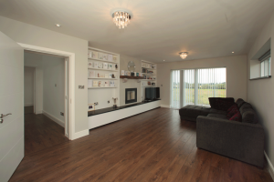 lounge in modern newly built one off home in county cork